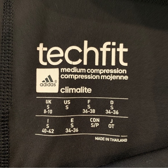 Adidas climalite women’s size small techfit compression athletic pants leggings - Picture 5 of 7